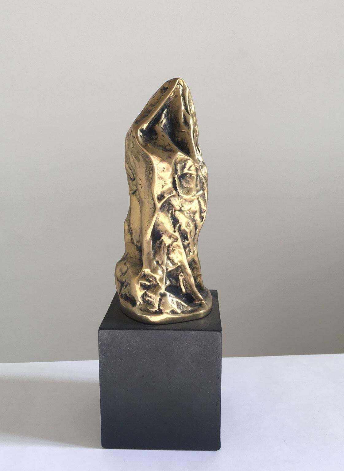 1980 Italy Post Modern Cristina Roncati Bronze Abstract Sculpture Donna Velata photo furniture