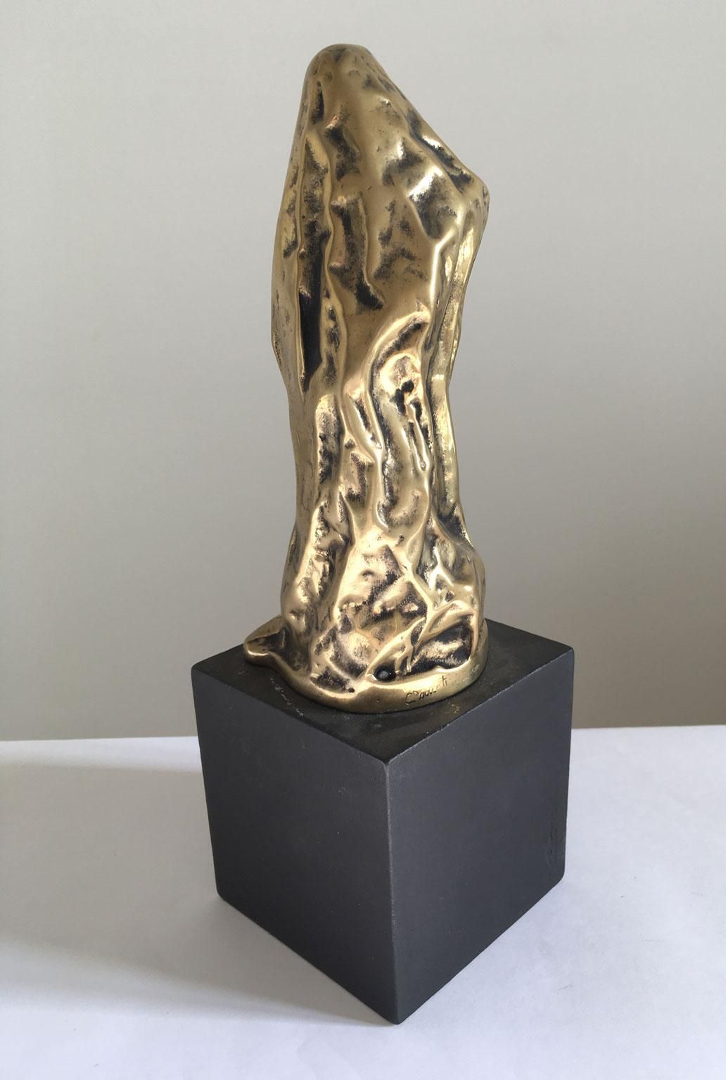 1980 Italy Post Modern Cristina Roncati Bronze Abstract Sculpture Donna Velata photo vinterior