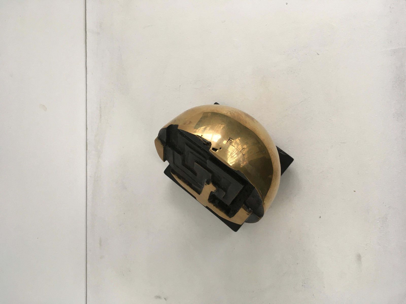 1978 Italy Bronze Abstract Sculpture By Fanna Roncoroni Labirinto Labyrinth photo vintage