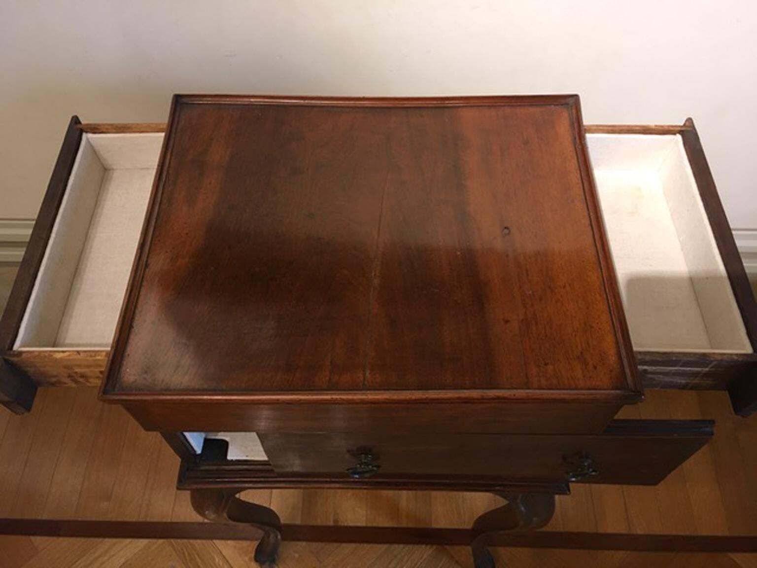 photo for sale Italy 18th Century Louis XV Walnut Side Table Gueridon With Drawings