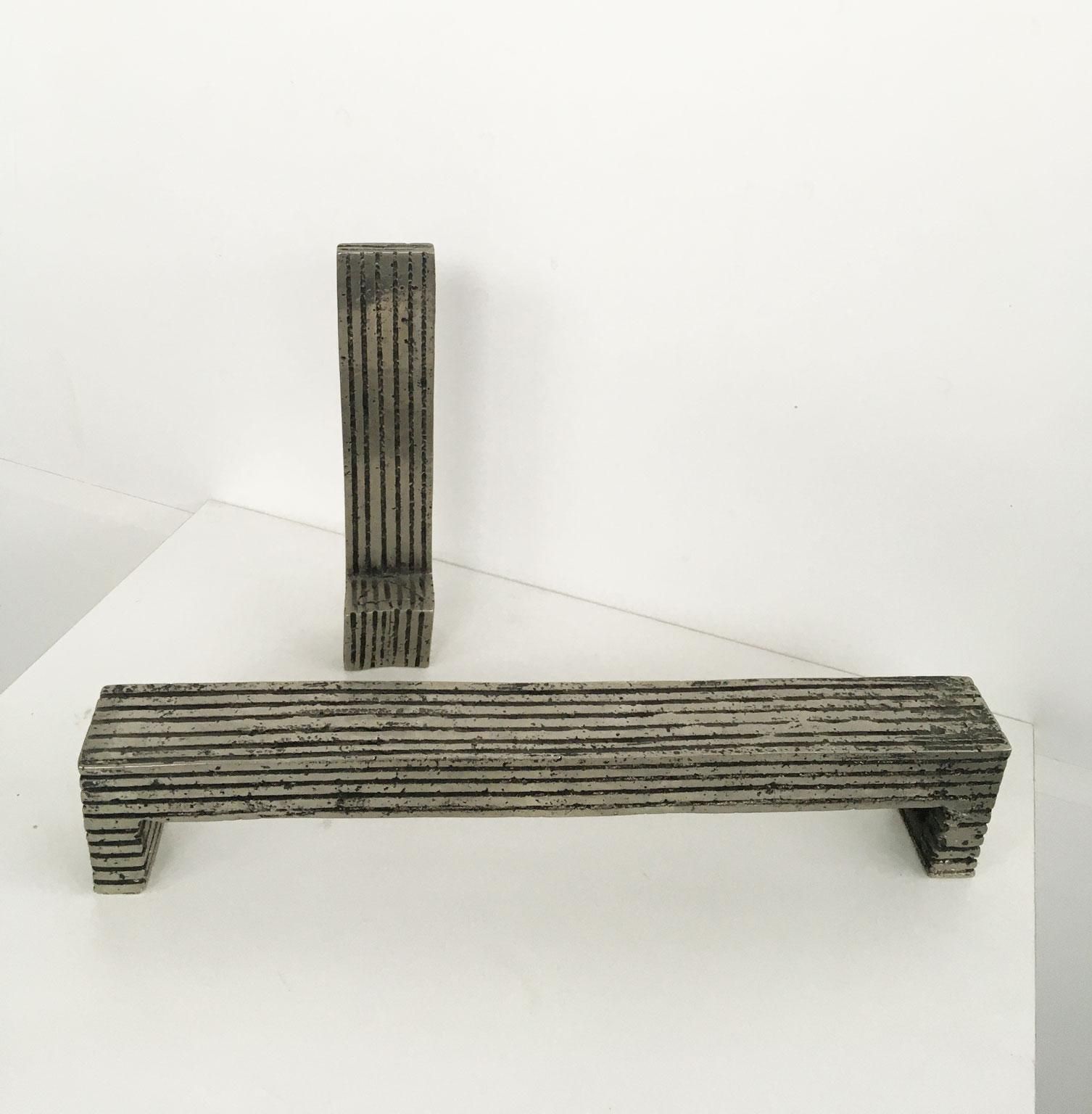 1980 Italy Bronze Abstract Sculpture Urano Palma Tavolo Del Politico E Sedia photo Art