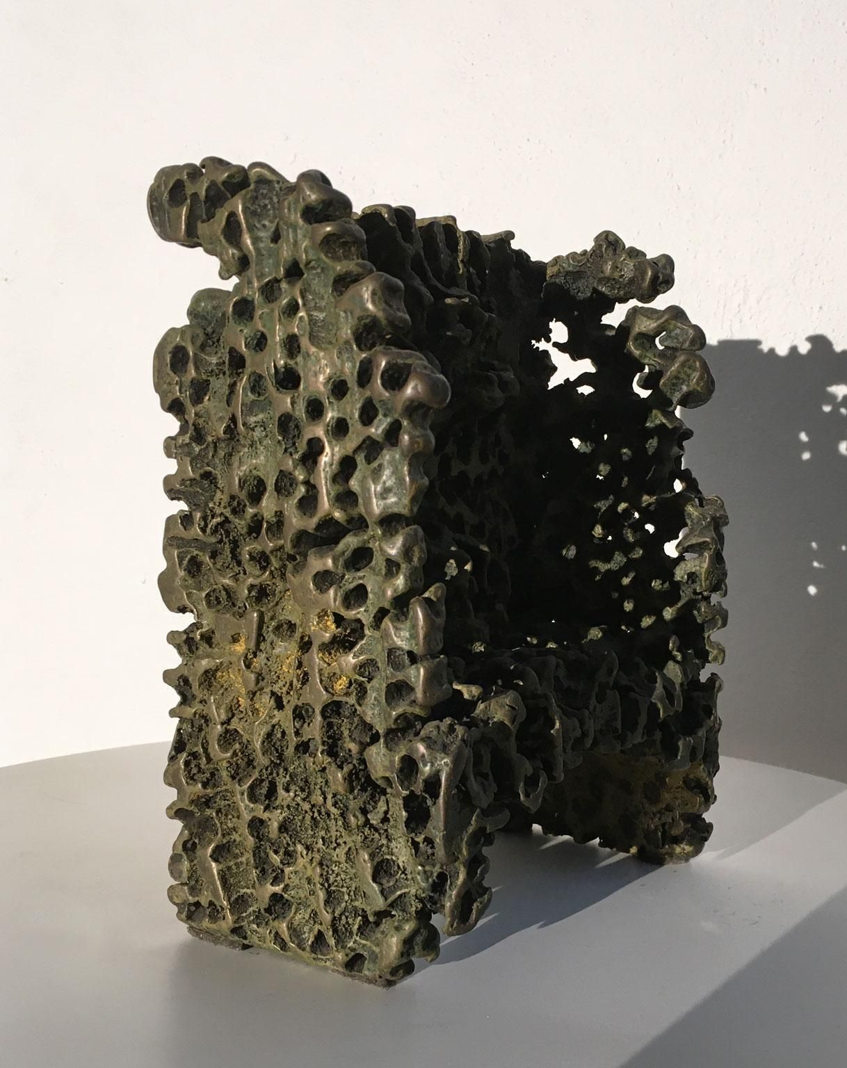 photo for sale 1985 Italy Bronze Abstract Sculpture By Urano Palma Trono Bronzo Bronze Throne