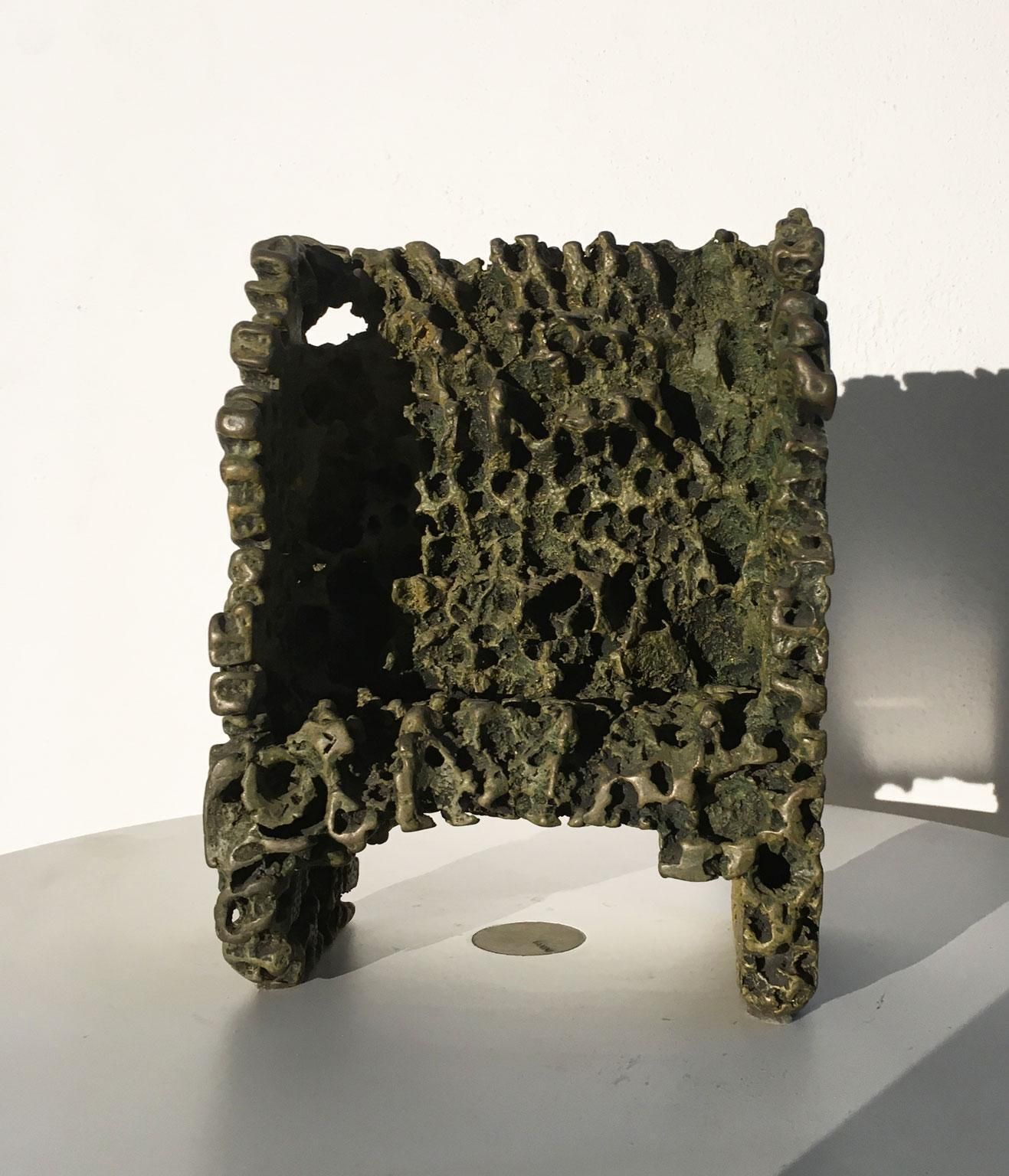 5524.0 1985 Italy Bronze Abstract Sculpture By Urano Palma Trono Bronzo Bronze Throne photo