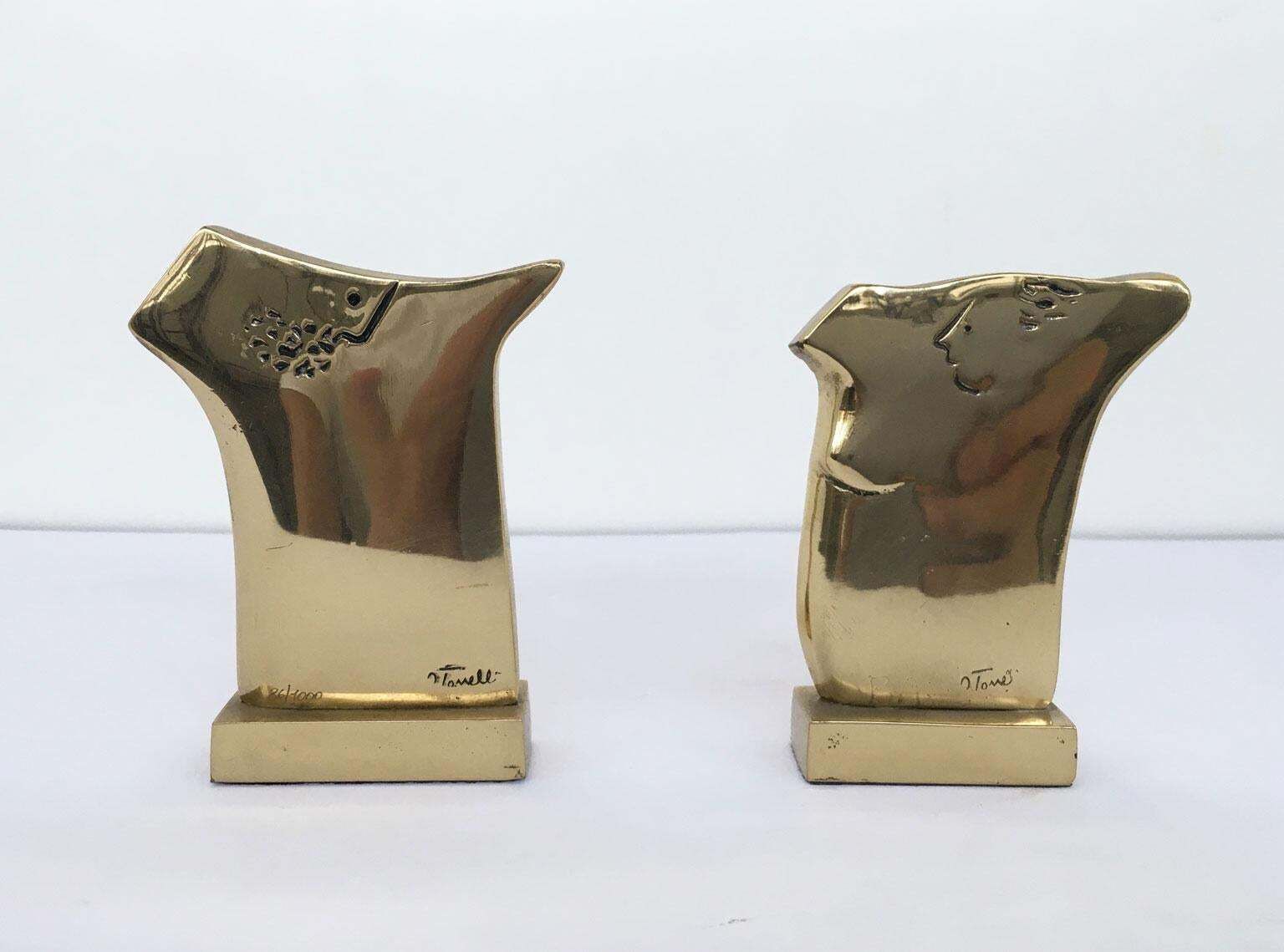 photo for sale 1980 Italy Post Modern Bronze Abstract Sculpture Ottorino Tonelli Eva