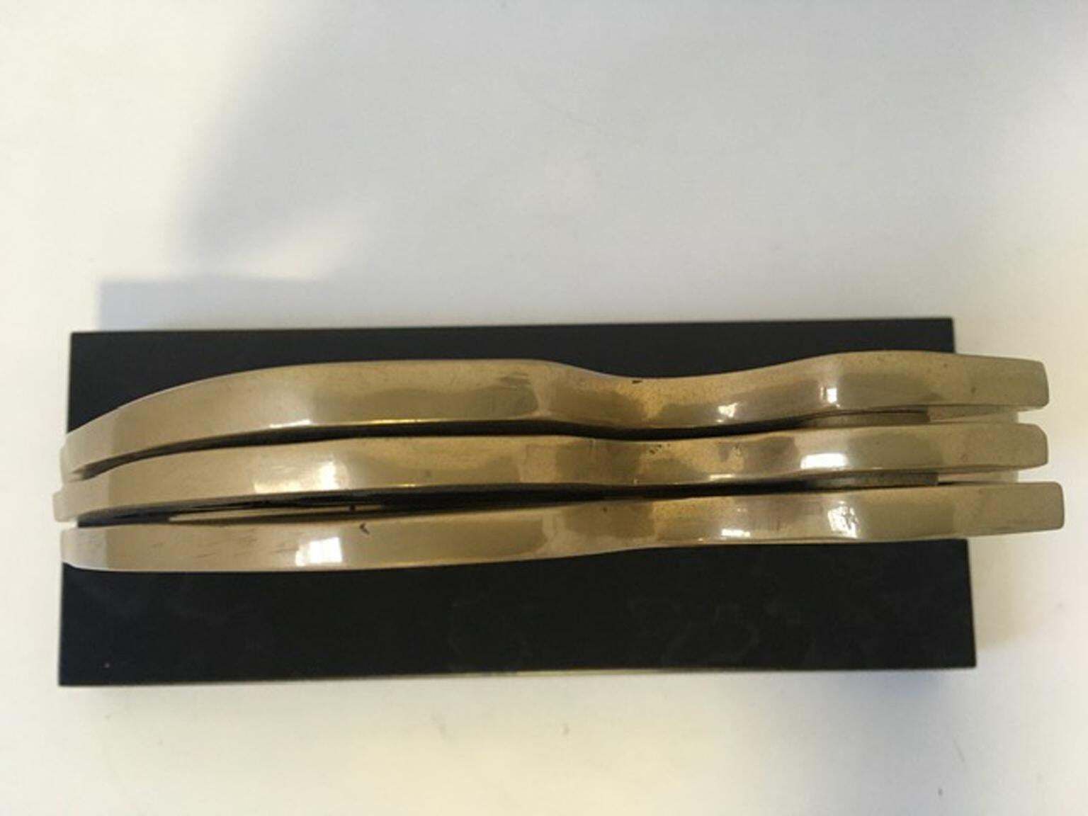 1980 Italy Post Modern Abstract Kinetic Bronze Sculpture The Dove Colomba photo Art
