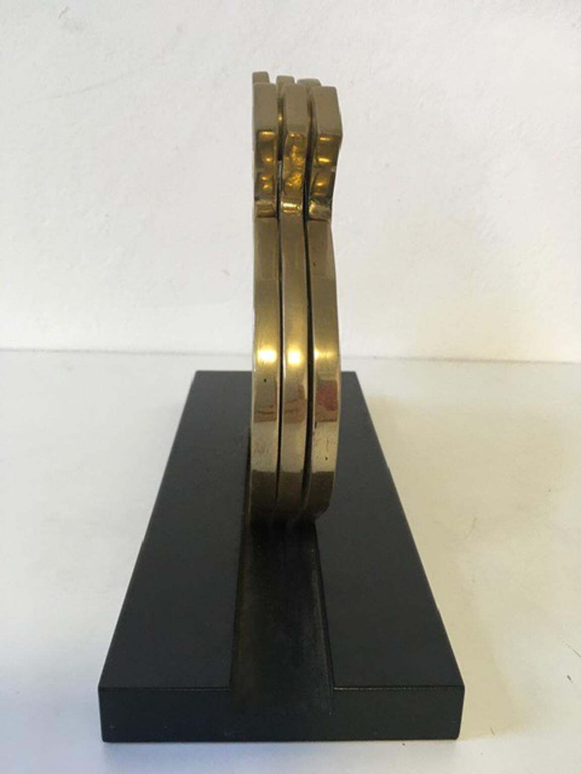 1980 Italy Post Modern Abstract Kinetic Bronze Sculpture The Dove Colomba photo buy
