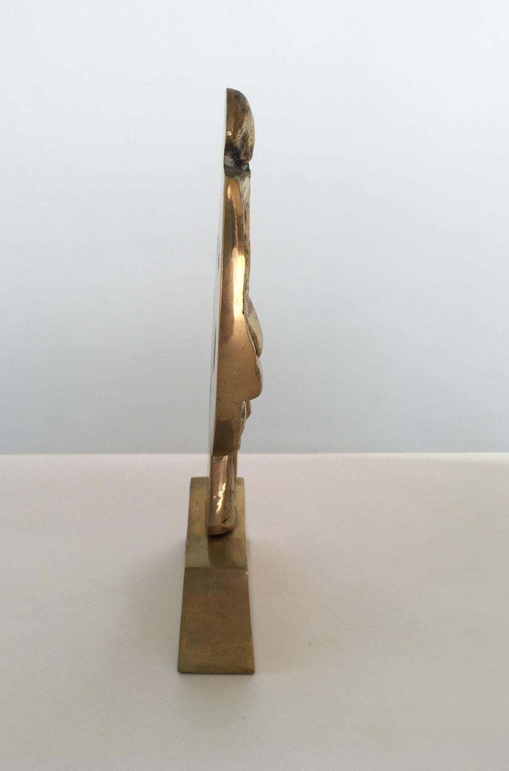 1980 Italy Post Modern Rodica Tanasescu Bronze Abstract Sculpture Title Incontro photo Art