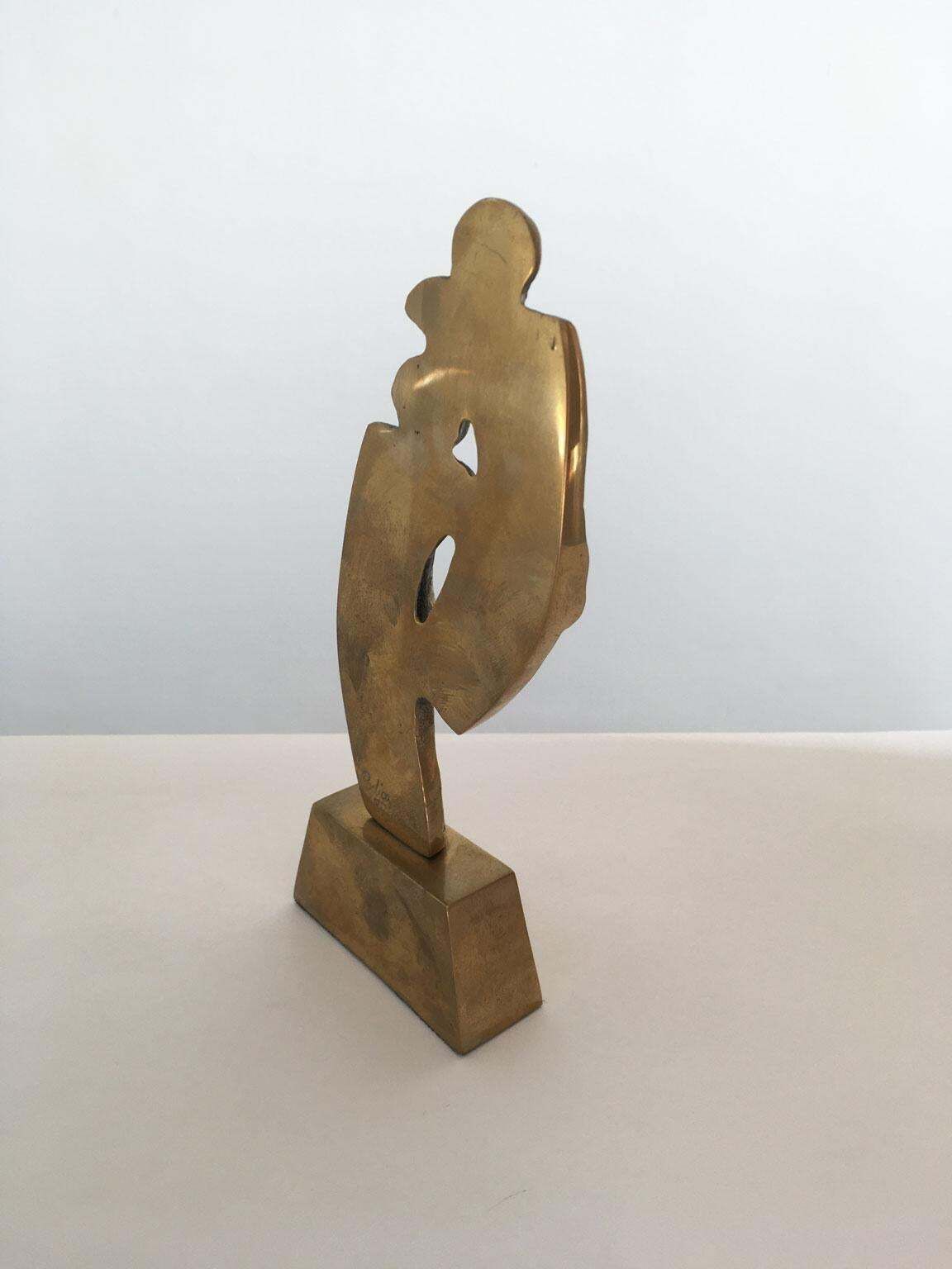 1980 Italy Post Modern Rodica Tanasescu Bronze Abstract Sculpture Title Incontro photo 731.0