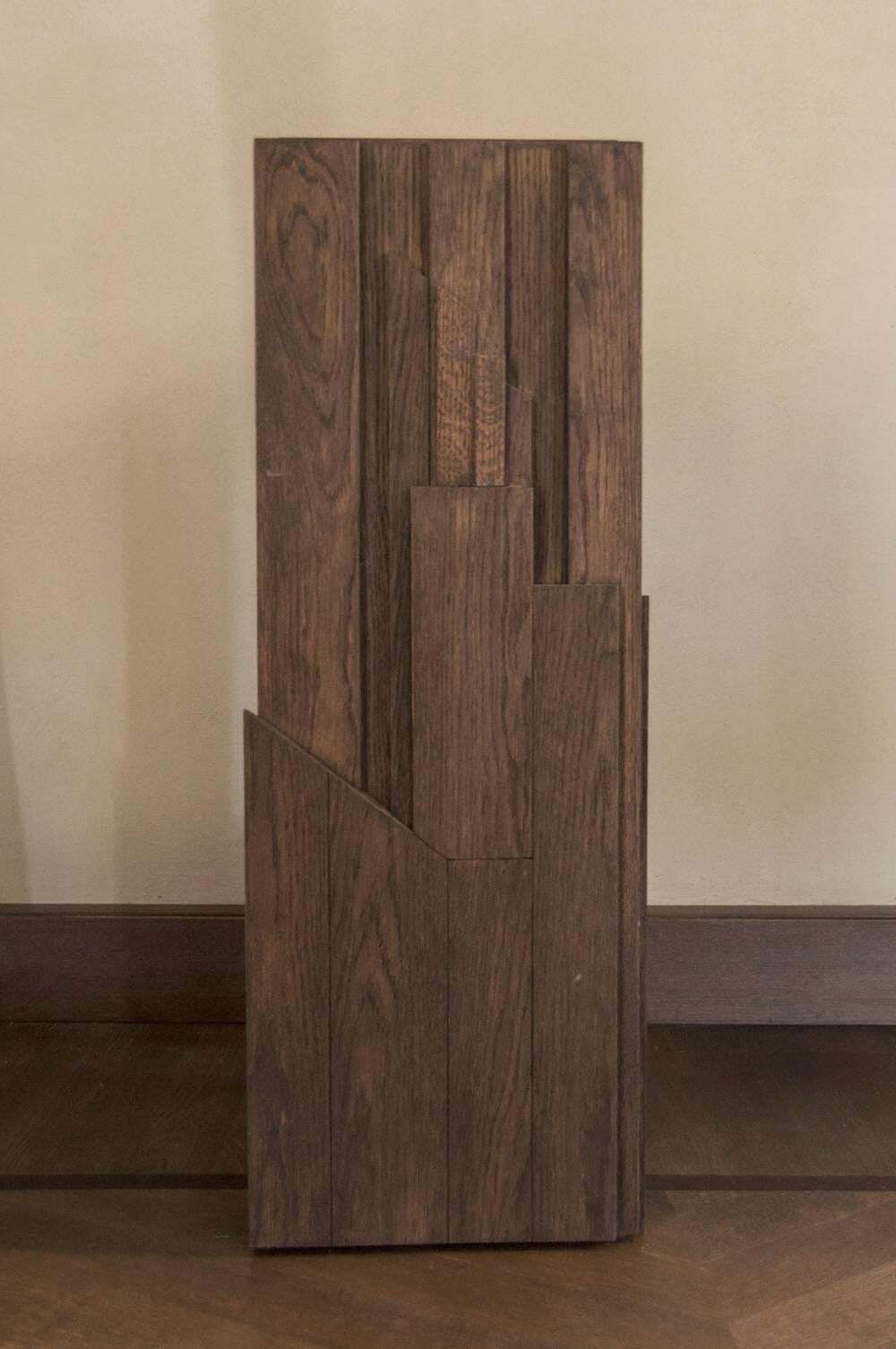 Italy Hand Carved Oak Wood Column In Post Modern Style photo furniture