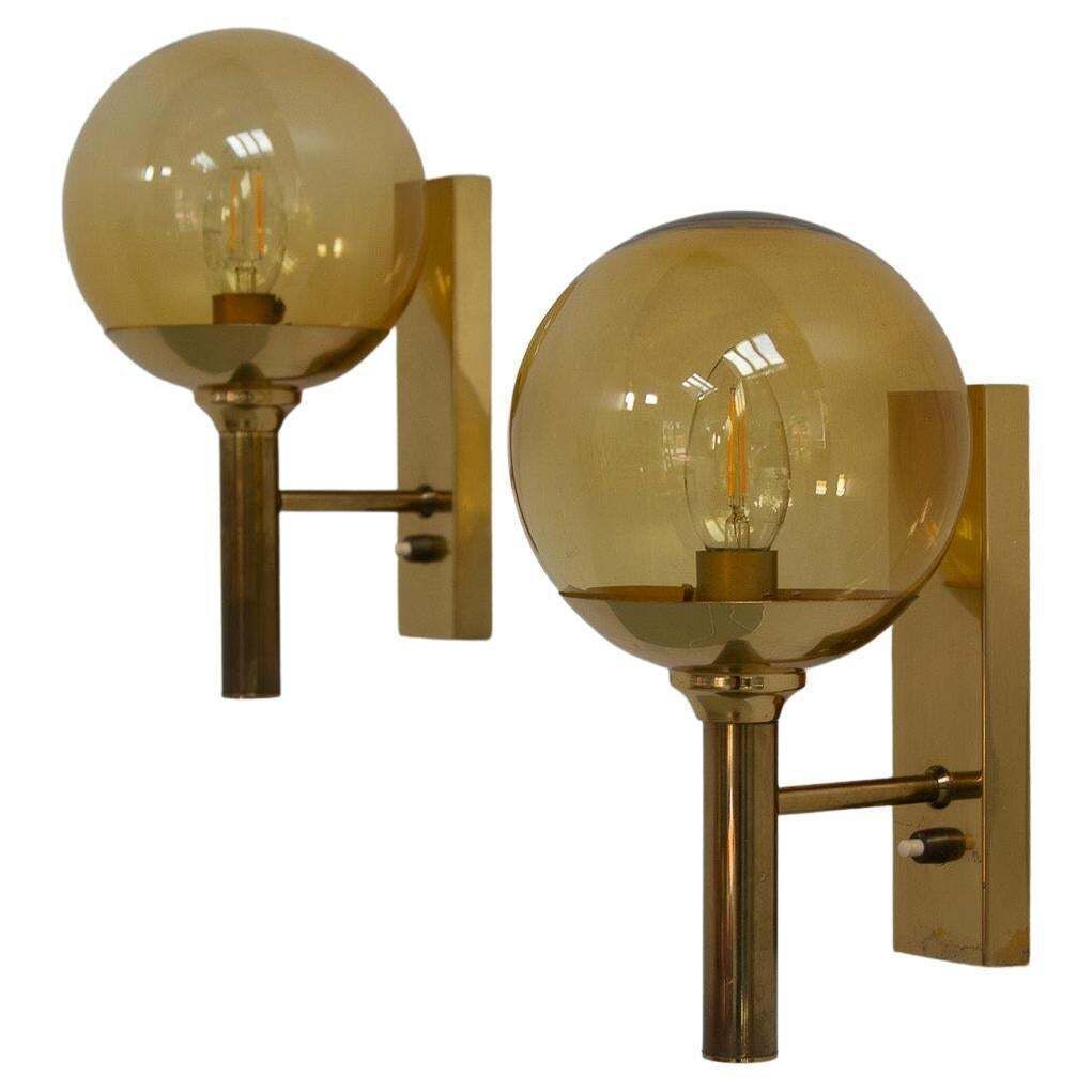 Vintage Brass Sconces By Sv. Mejlstrøm For Mejlstrøm Belysning, 1960s. Set Of 2.