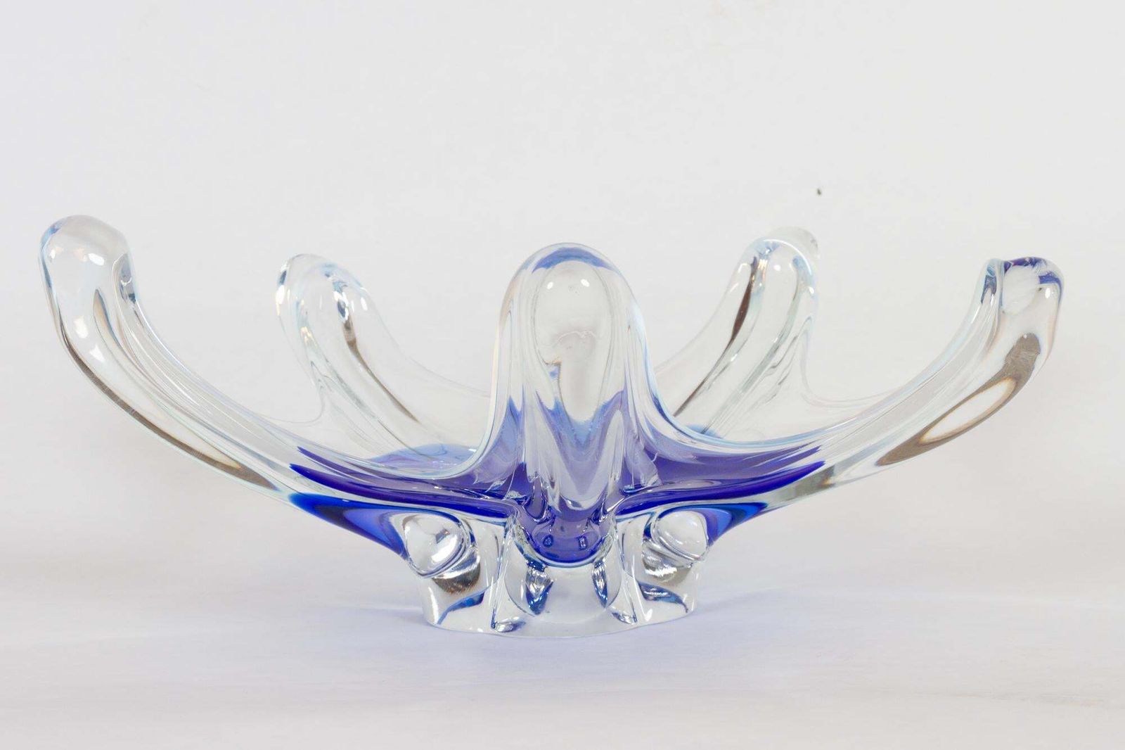 Scandinavian Modern Glass Bowl, 1950s photo vintage