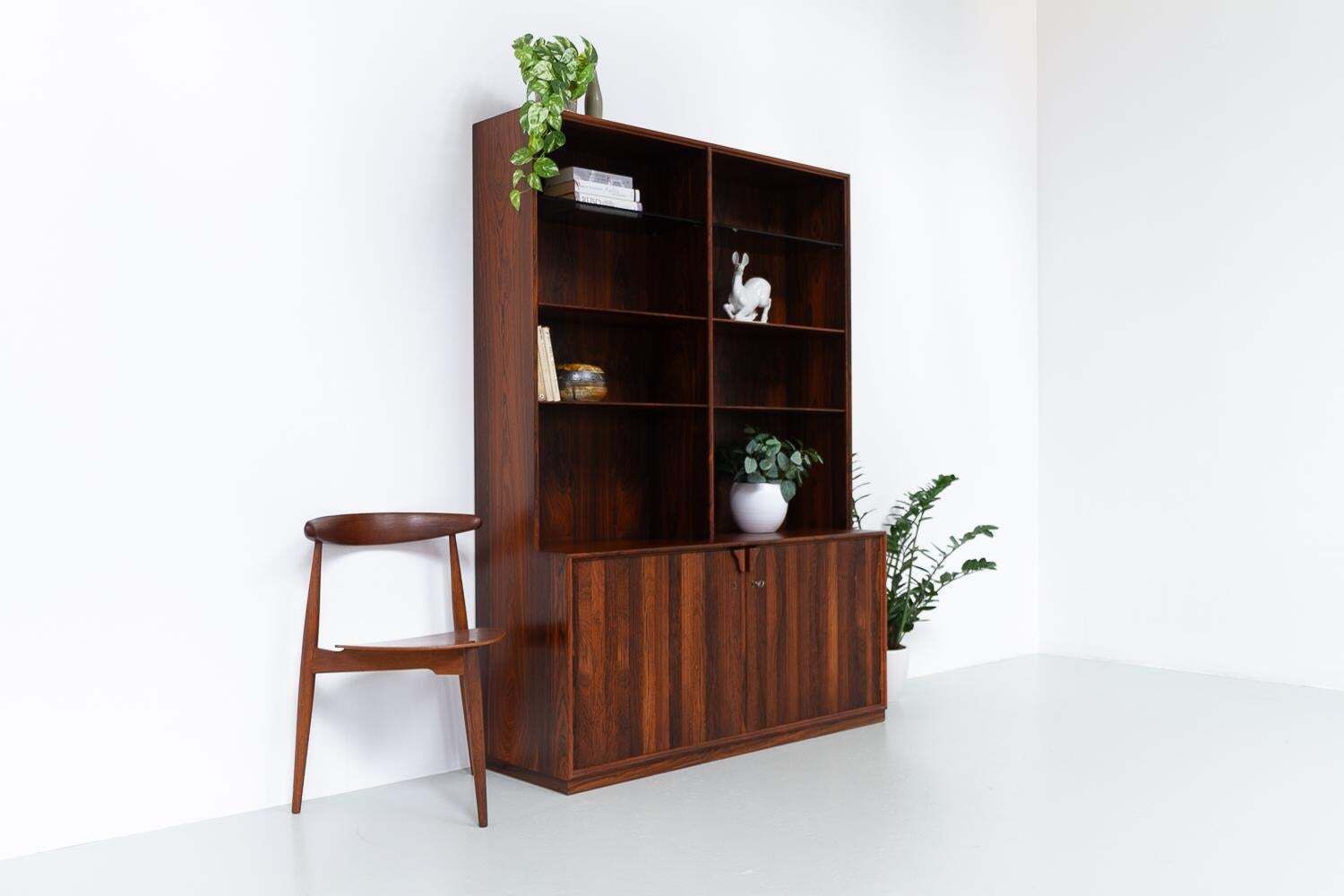 photo vintage Danish Modern Rosewood Bookcase By Frode Holm For Illums, 1950s.