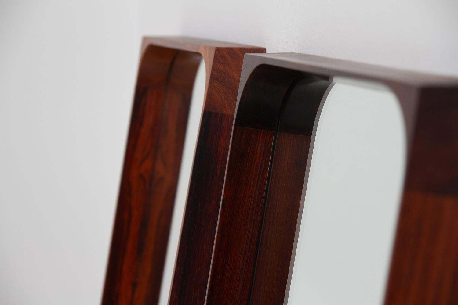Danish Modern Rosewood Mirrors By Niels Clausen For Nc Møbler, 1960s. Set Of 2. photo vinterior
