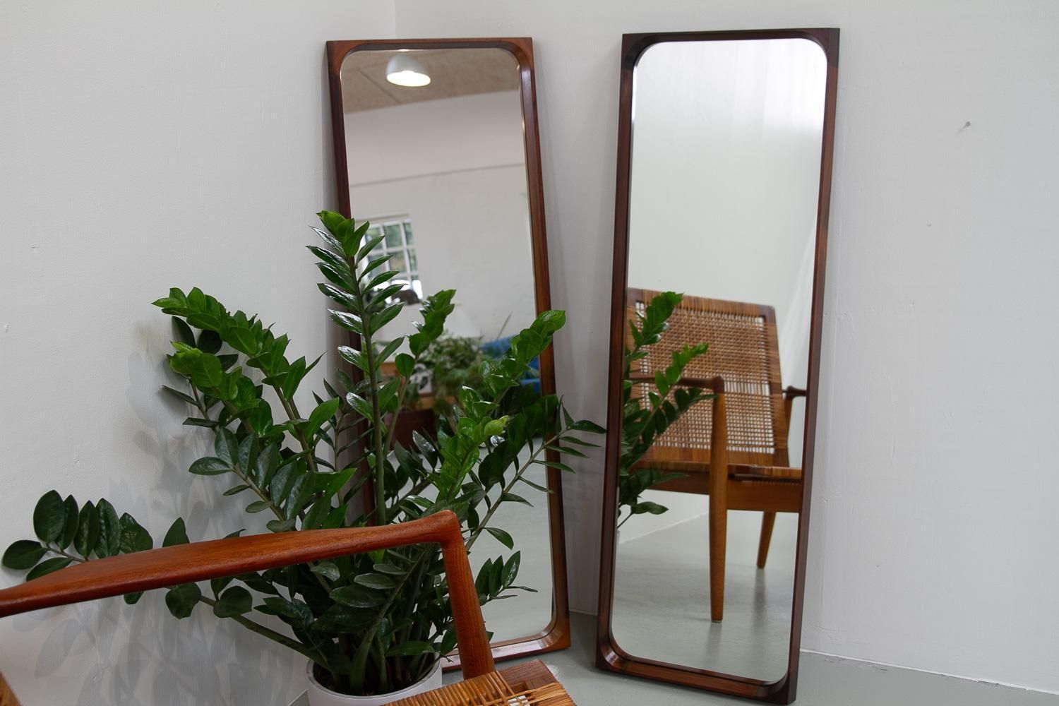 3229.0 Danish Modern Rosewood Mirrors By Niels Clausen For Nc Møbler, 1960s. Set Of 2. photo