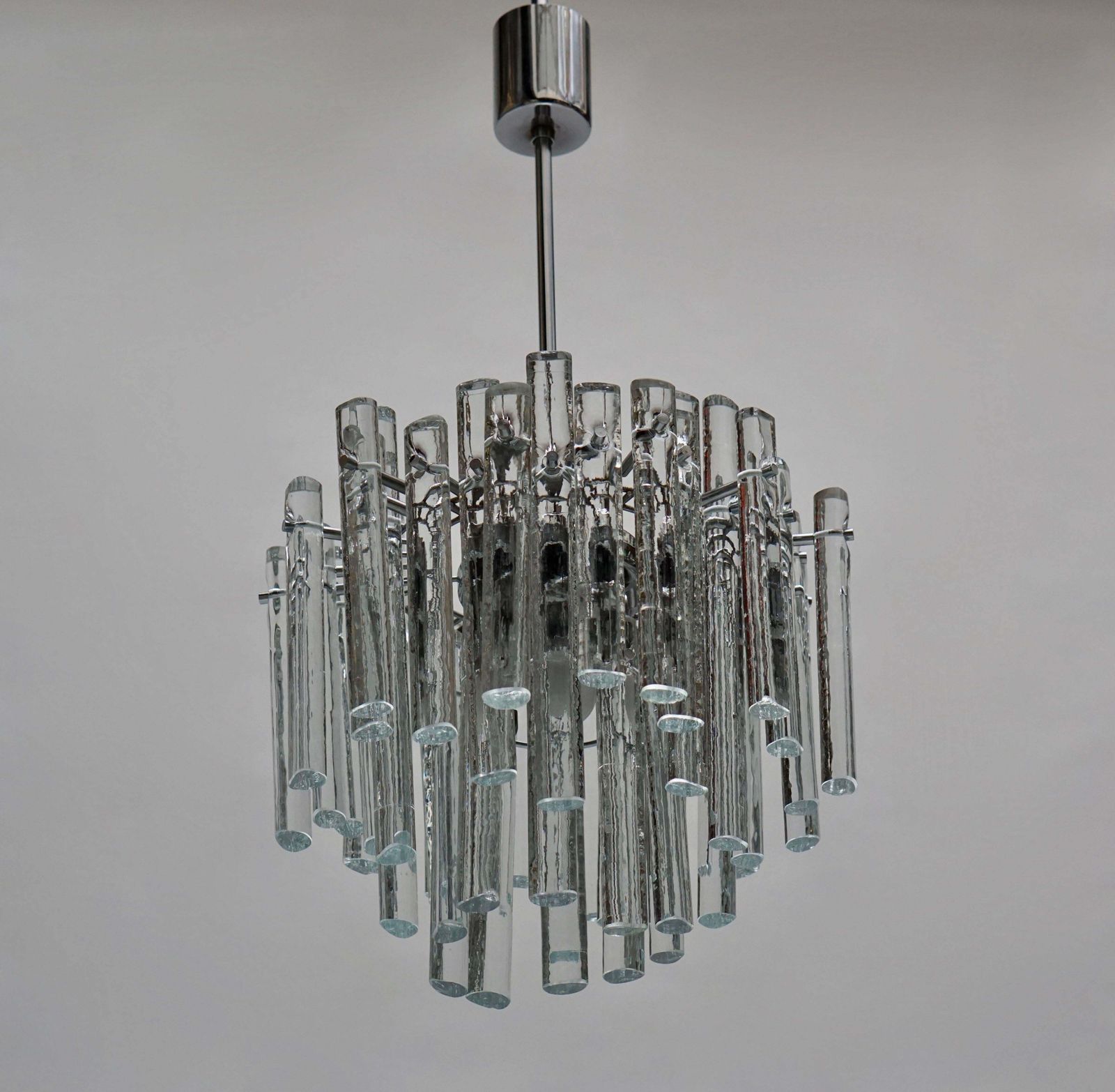 Gilt Metal Crystal Glass Chandelier By Kinkeldey photo Lighting