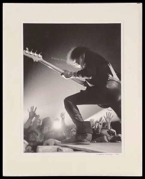Denis O’ Regan Signed Photograph – Phil Lynott, Thin Lizzy Live On Stage 5/12