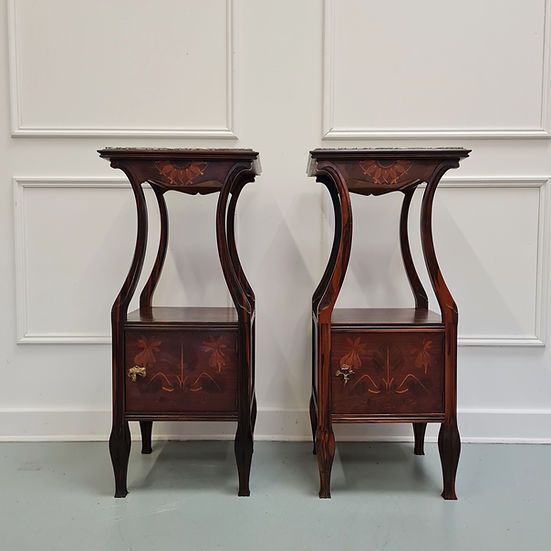 Art Nouveau Coromandel Bedside Tables Free Delivery England/Wales