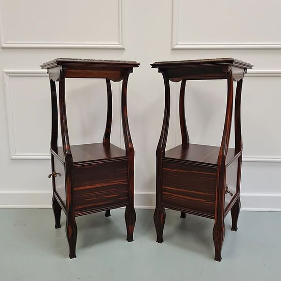 Art Nouveau Coromandel Bedside Tables Free Delivery England/Wales photo for sale