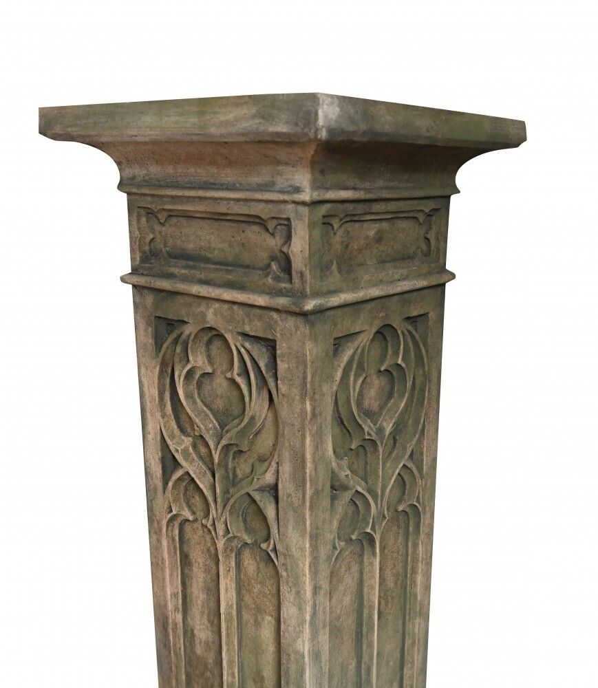 English Gothic Pedestal Column Garden Stone Table photo Home Decor