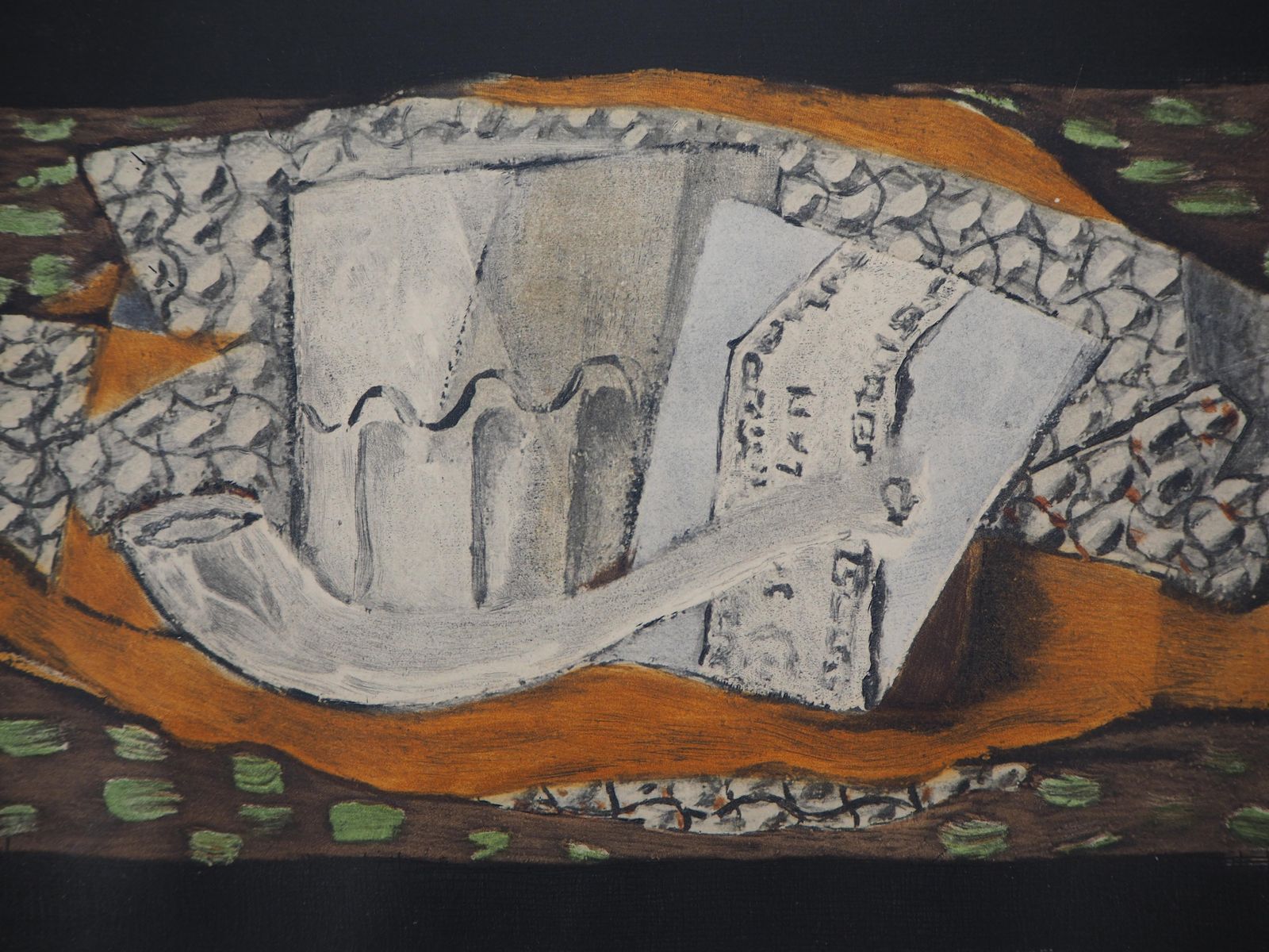 Georges Braque Still Life With Glass And Pipe   Original Etching (Catalog Orozco # Eas 781)1959 photo Art