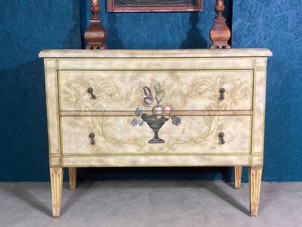 A Fine Highly Decorative Painted Chest Of Drawers photo Furniture