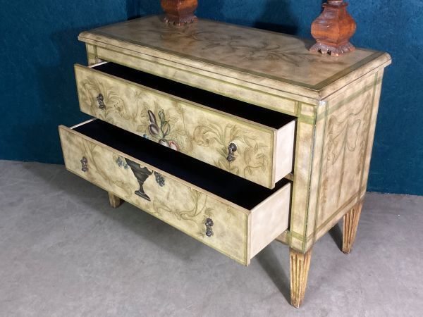 A Fine Highly Decorative Painted Chest Of Drawers photo vintage