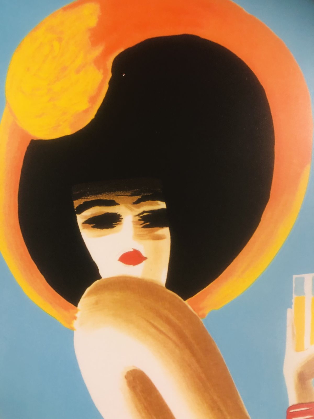 Art Bernard Villemot, C.A. 1980s   Orangina Light   Original Vintage Poster Cm 60 X 40 photo