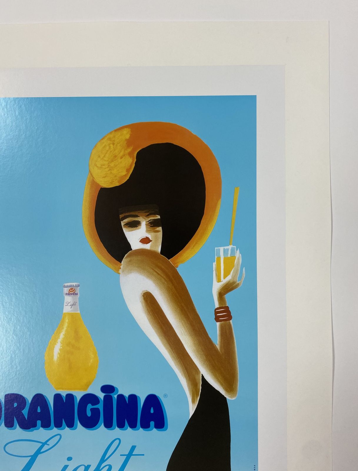 300.0 Bernard Villemot, C.A. 1980s   Orangina Light   Original Vintage Poster Cm 60 X 40 photo