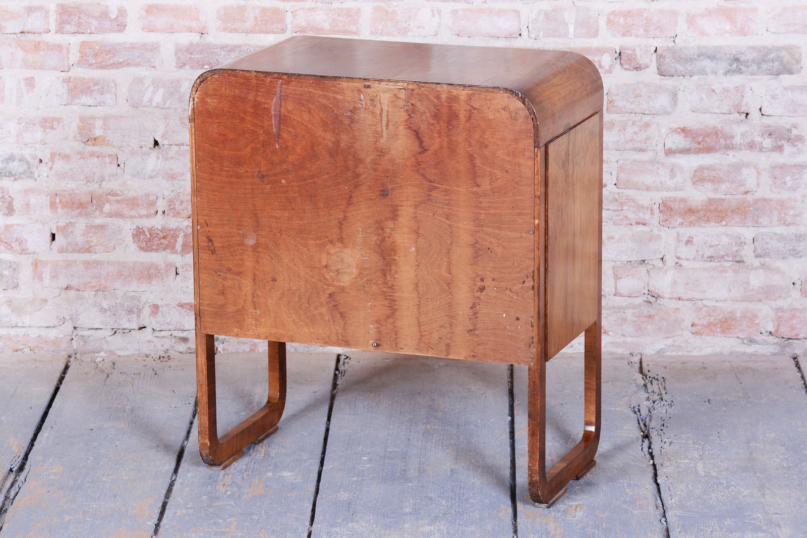 photo for sale Restored Art Deco Cabinet, Walnut, Veneer, Revived Polish, Czech, 1920s