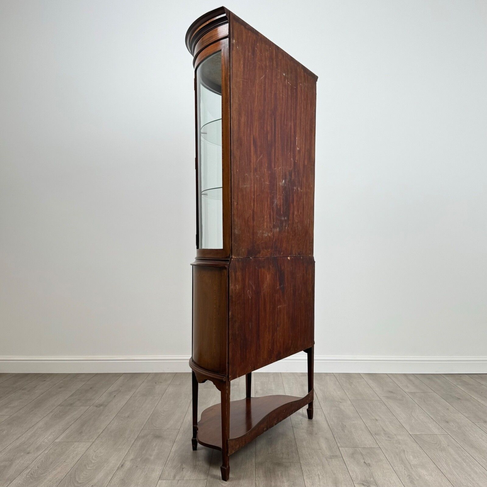 Antique 20th Century Demi Lune Glazed Display Cabinet photo 1650.0
