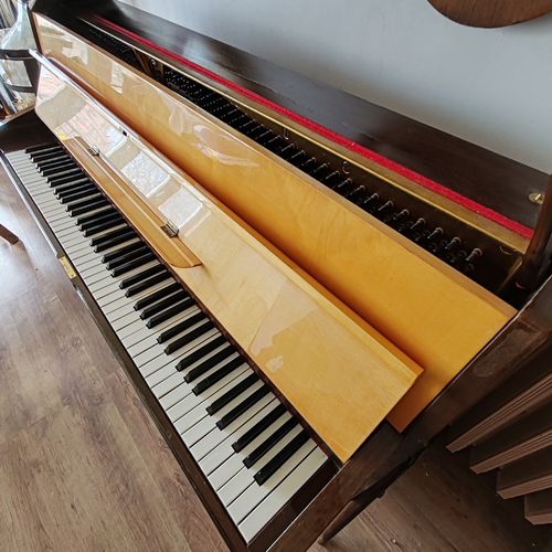 Rare 1957 Sauter Acoustic Piano – Mid Century Walnut & Maple, German Design photo vinterior