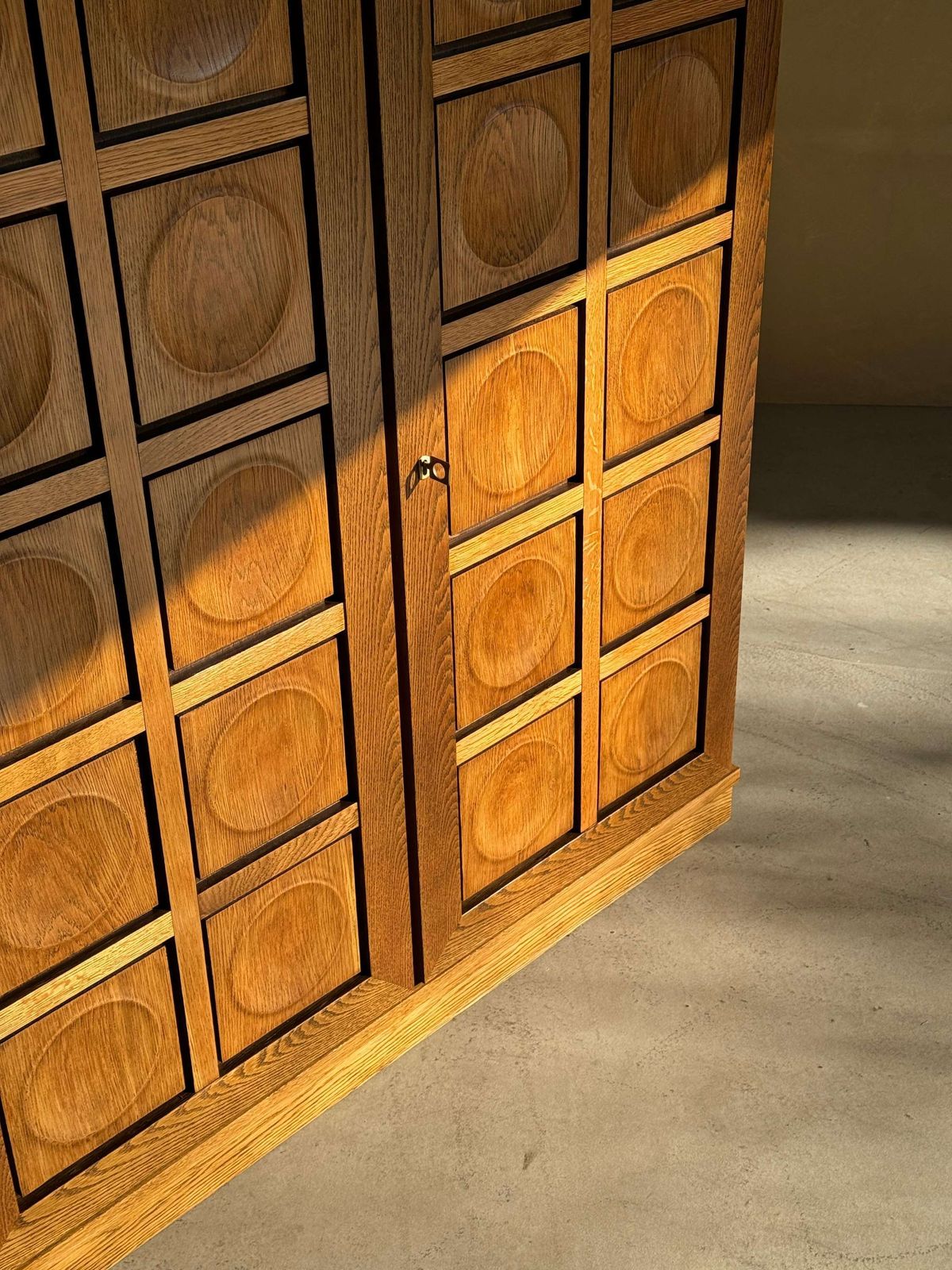 Naturel Eiken Brutalistisch Highboard, Jaren 1980 photo Meubels