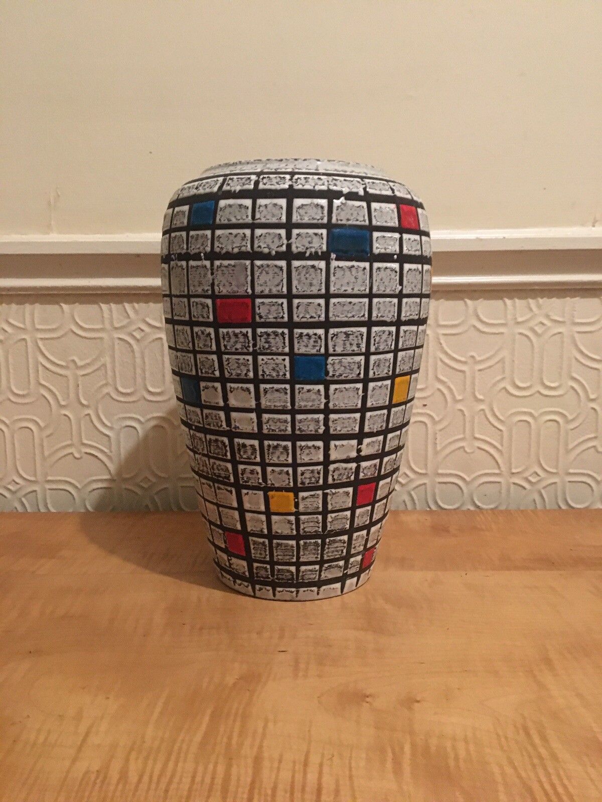 Large Mid Century Modernist Vase West German Studio Pottery 12” photo Home Decor