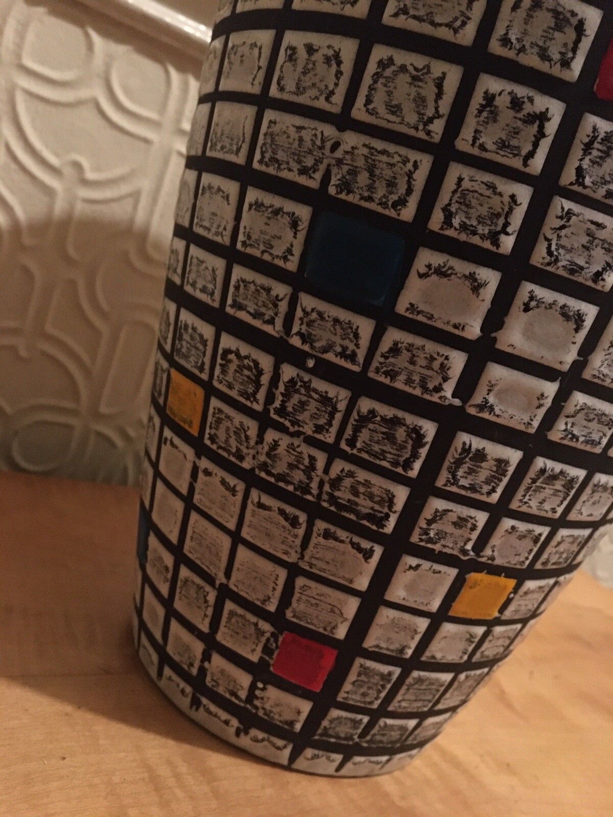 Large Mid Century Modernist Vase West German Studio Pottery 12” photo vintage