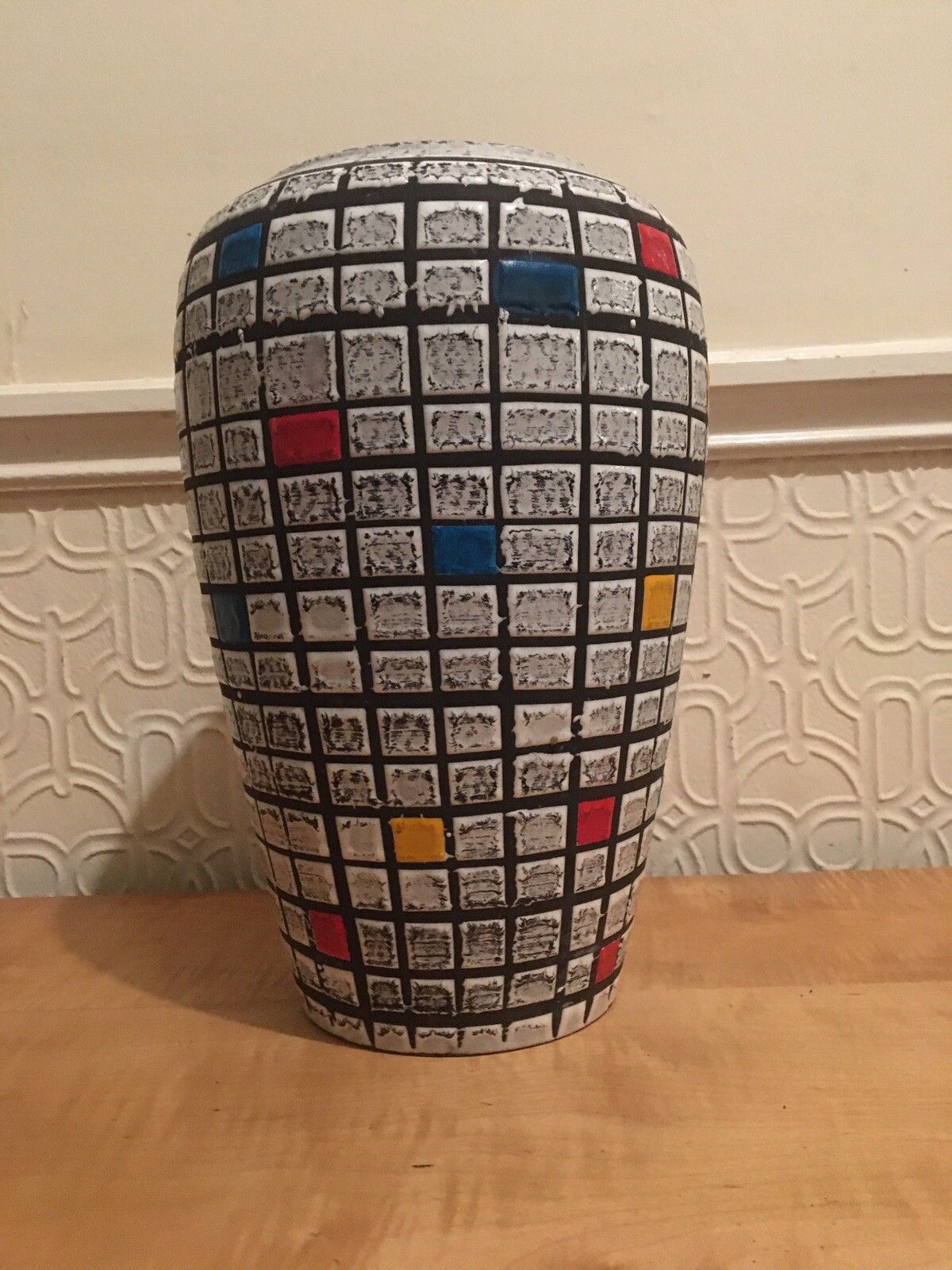 photo buy Large Mid Century Modernist Vase West German Studio Pottery 12”