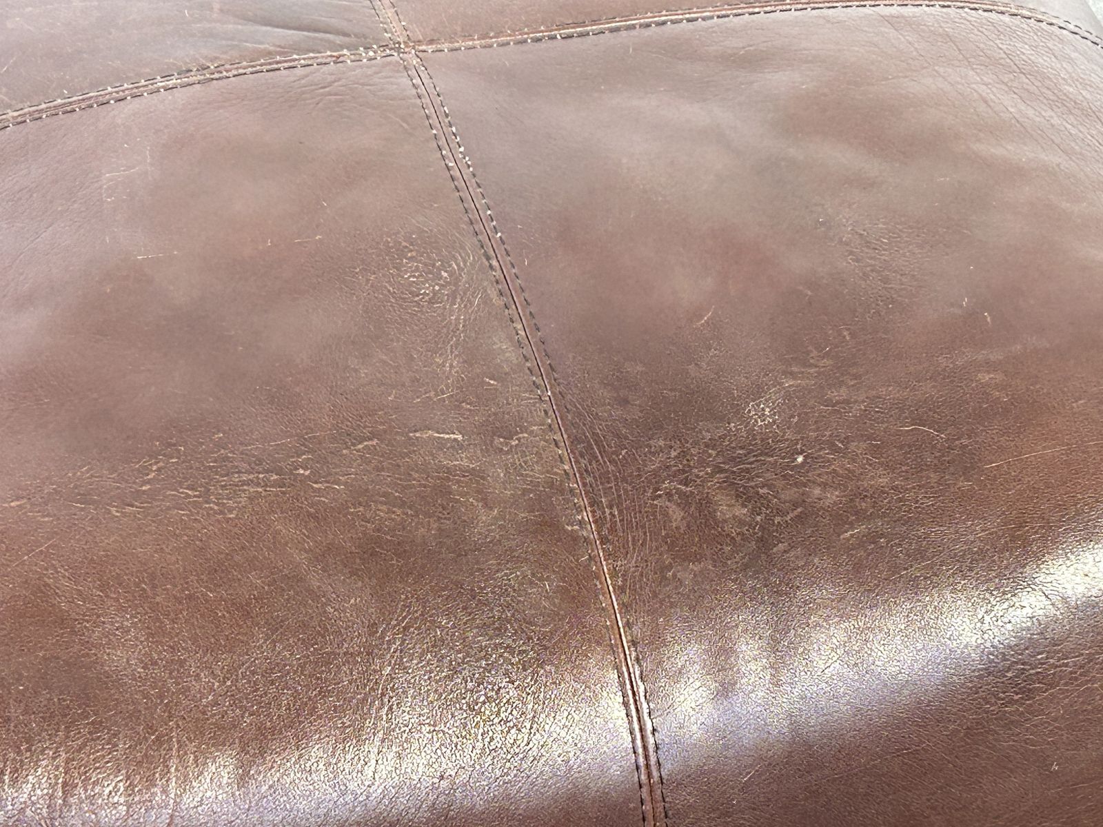 Bambole Leather Poof Designed By Mario Bellini For B&B Italia 1980ies photo for sale