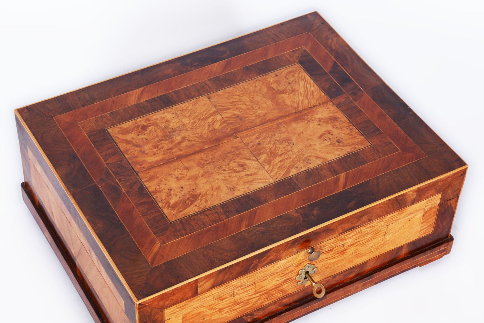 Restored Biedermeier Jewelry Box, Ash, Maple, Spruce, Walnut, Czech, 1820s photo furniture