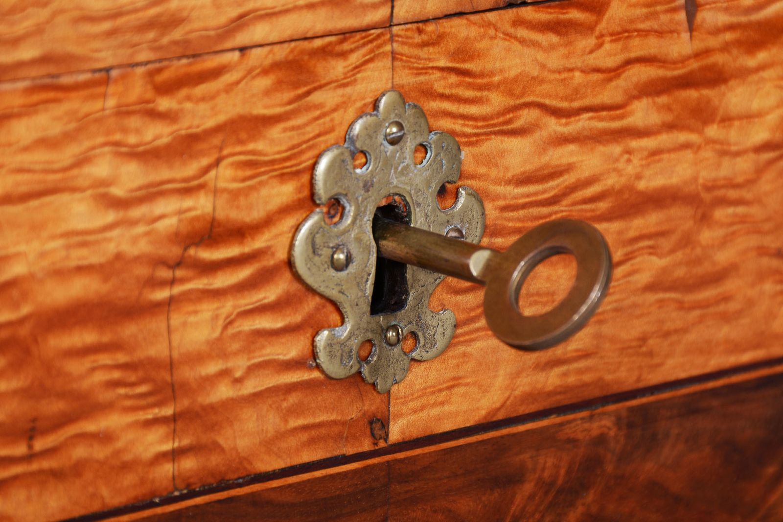 Restored Biedermeier Jewelry Box, Ash, Maple, Spruce, Walnut, Czech, 1820s photo buy