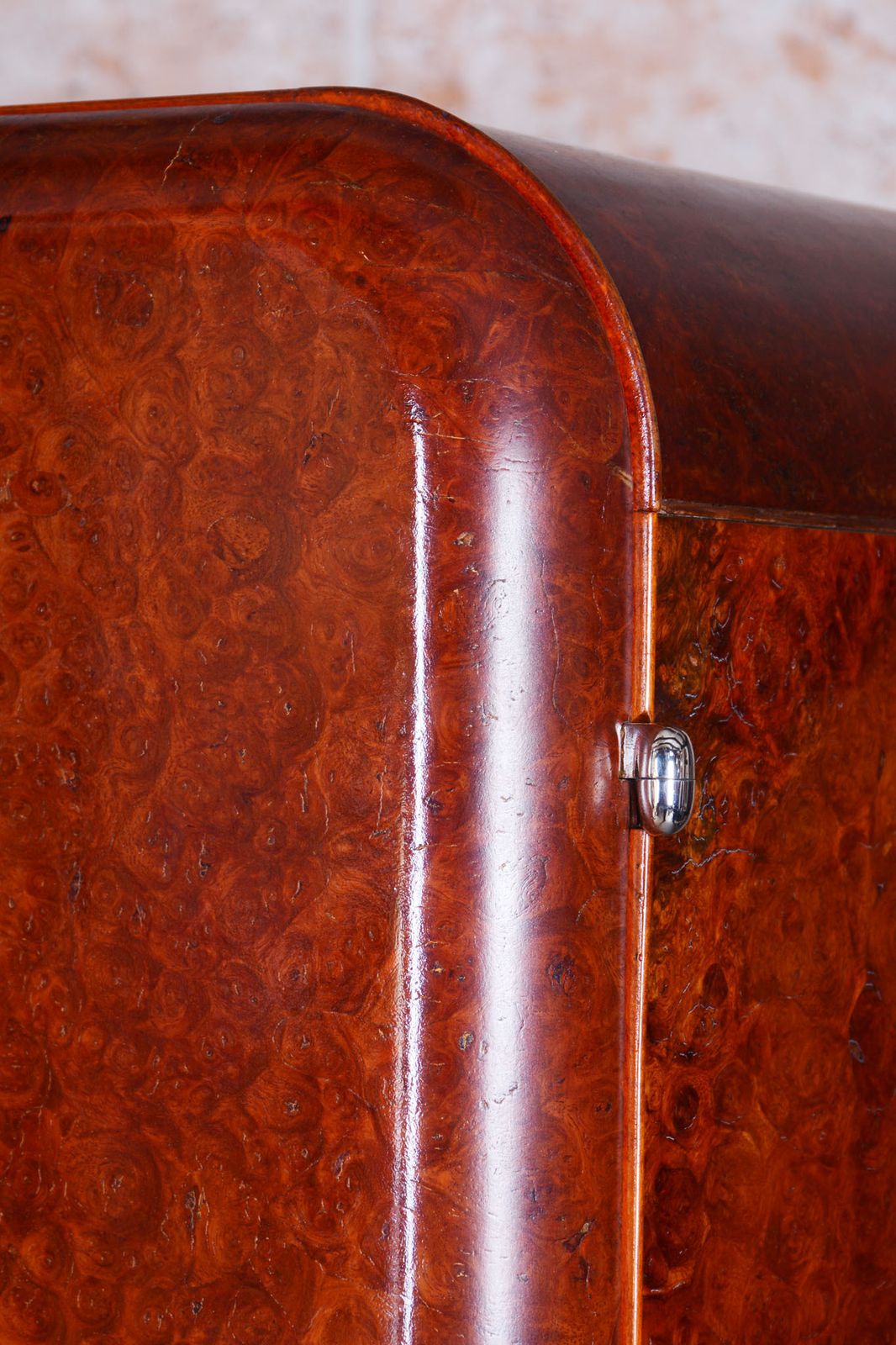 Restored Art Deco Wardrobe, By J. Halabala, Up Zavody, Mahogany, Czech, 1920s photo vintage