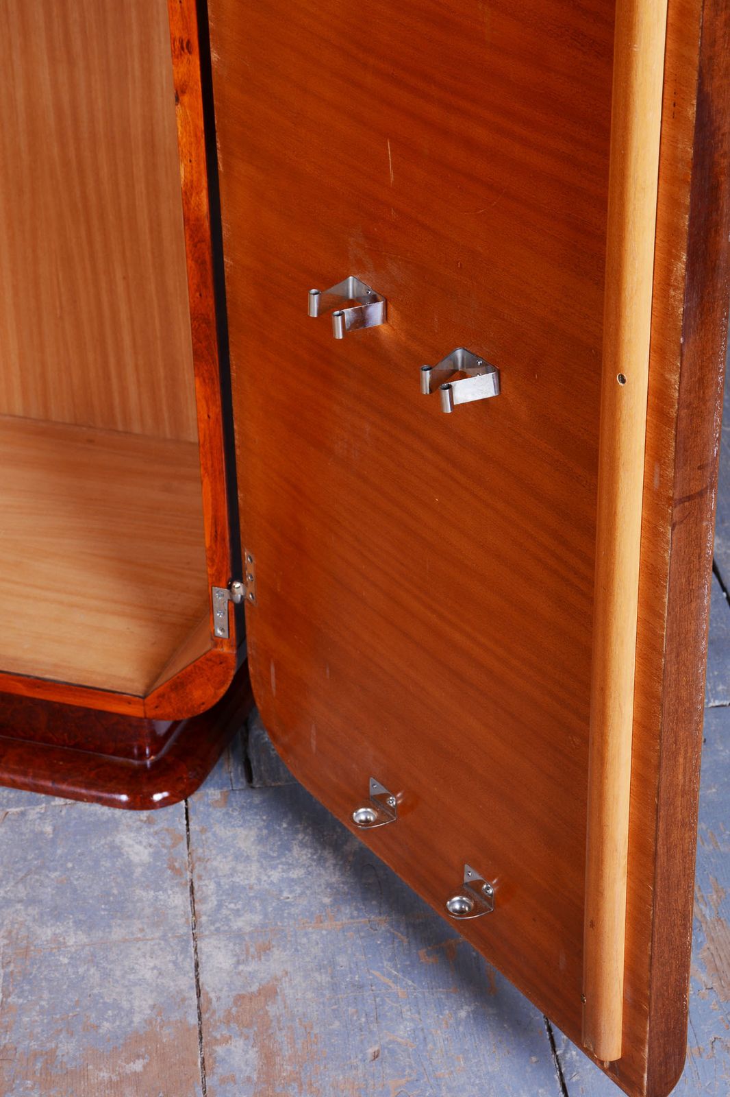 photo for sale Restored Art Deco Wardrobe, By J. Halabala, Up Zavody, Mahogany, Czech, 1920s