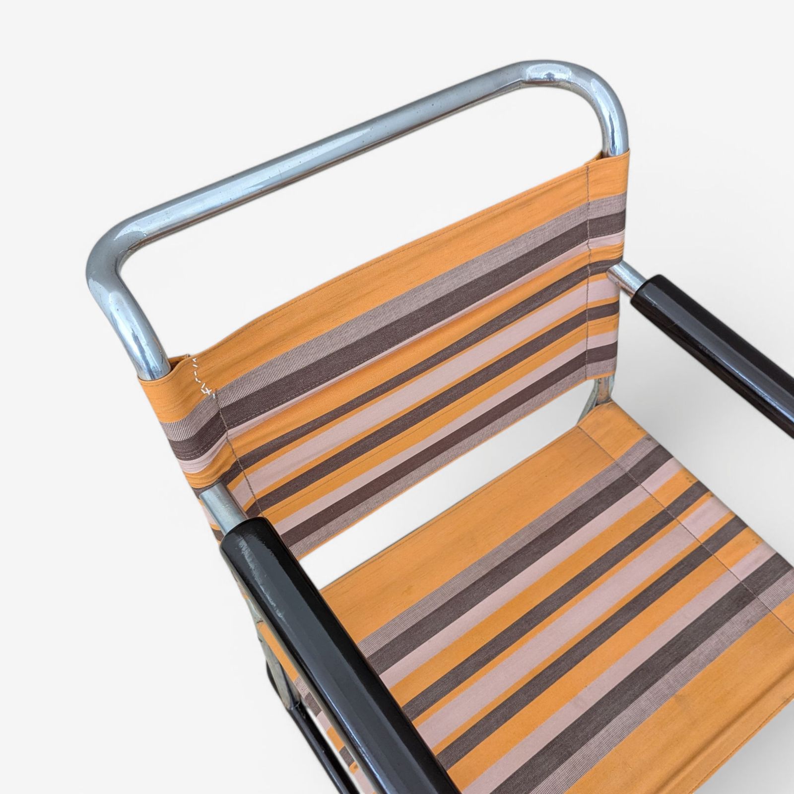 photo vintage Bauhaus Tubular Steel Armchair By F. Langer For Sab, 1930s