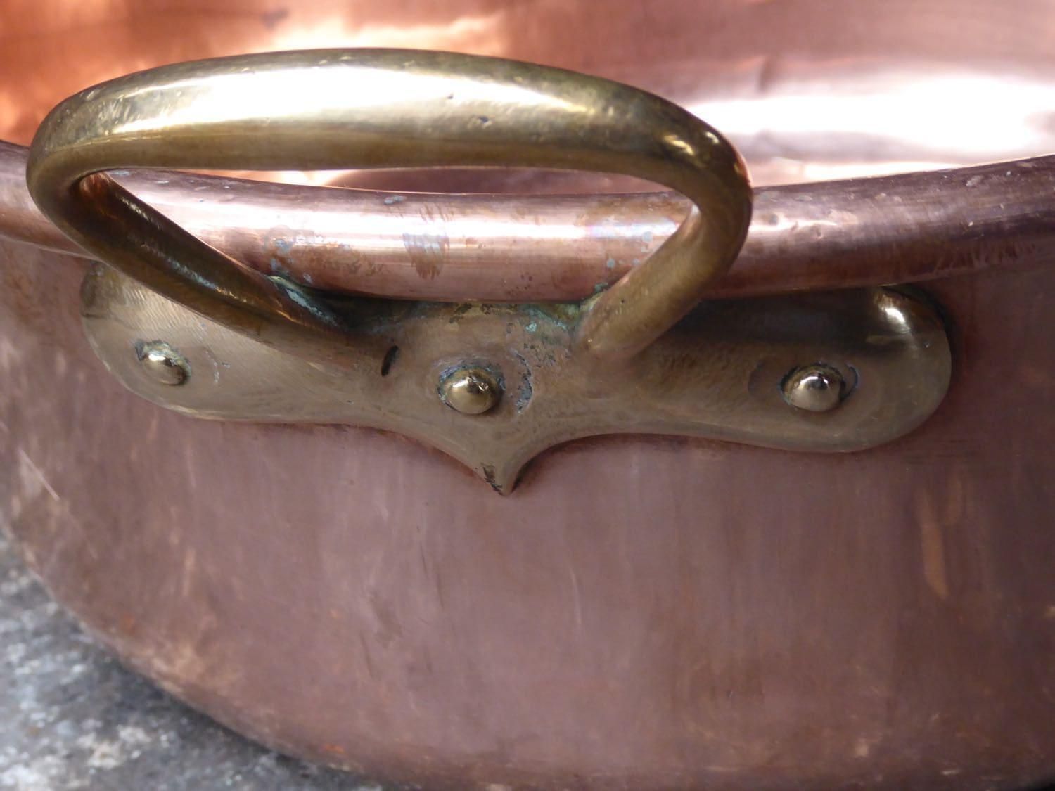 19th Century French Polished Copper Firewood Basket, Victorian Period photo vinterior