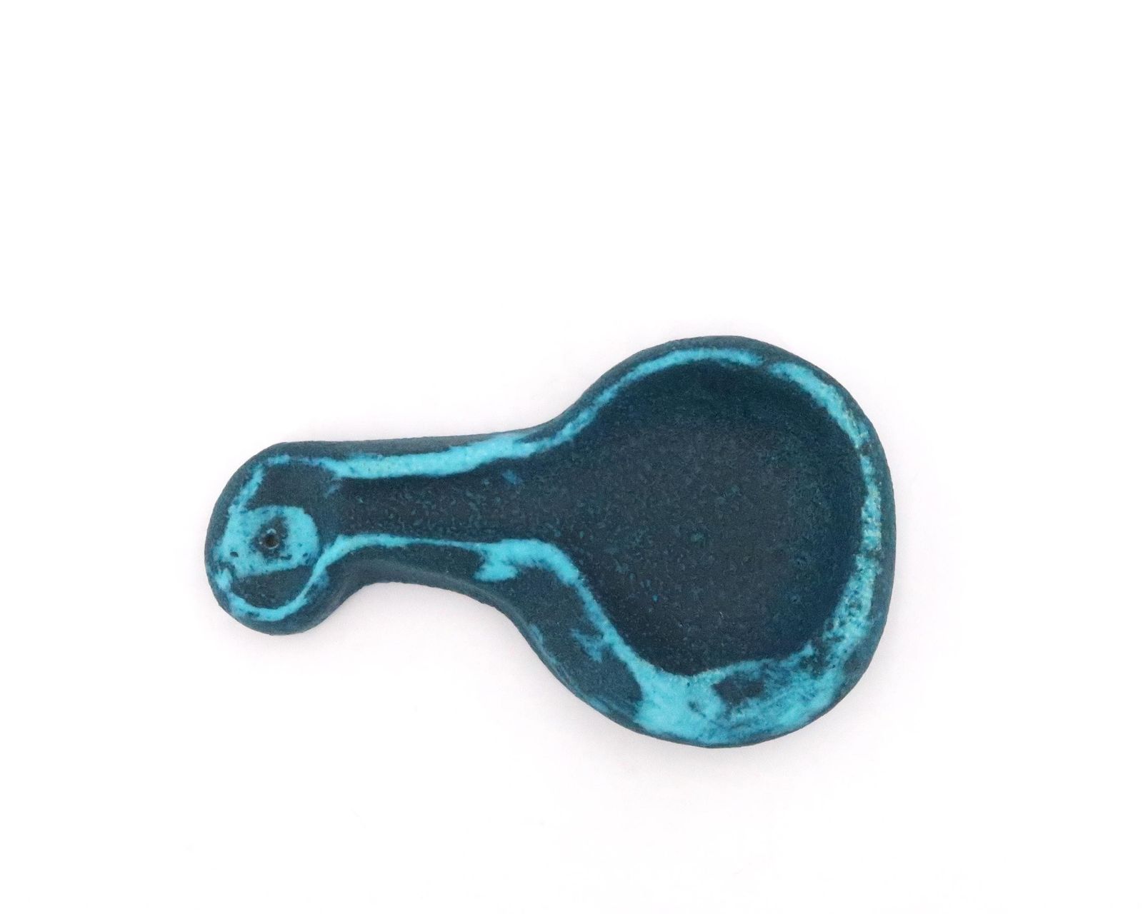 French Ceramic Free Form Blue Ashtray Or Ring Dish By Accolay, France, 1960s / Modern, Modernist photo Home Decor