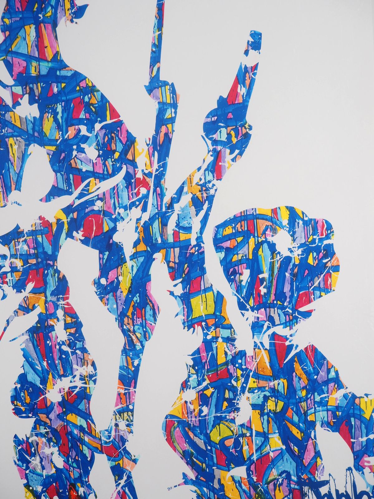Jononestreet Art : Liberty (After Delacroix)   Original Screen Print On Canvas   Small2015 photo 341.0