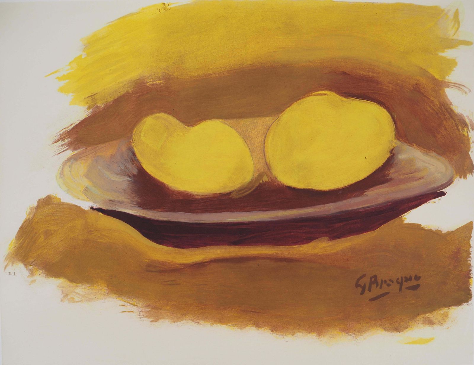 Georges Braquetribute To Cezanne : The Apples   Lithograph photo furniture