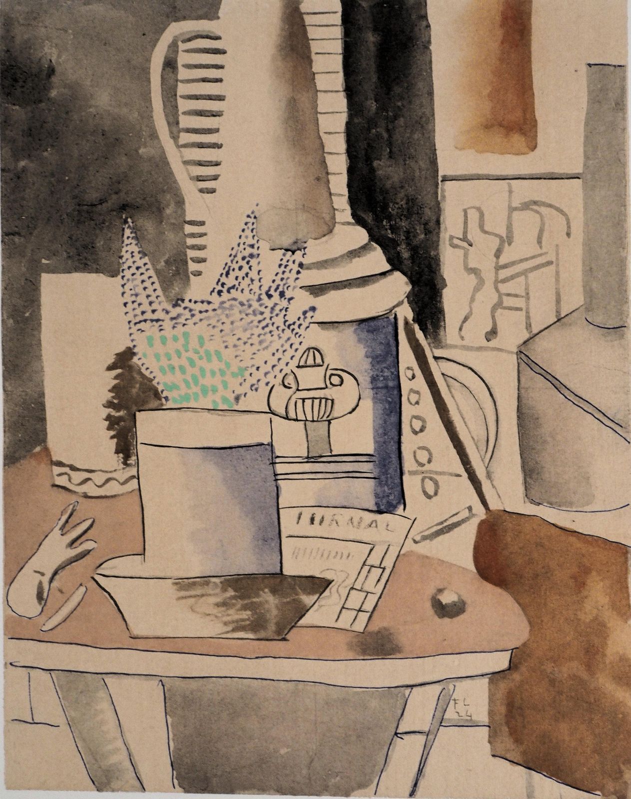 Fernand Légerstill Life With Journal And Flowers   Lithograph And Stencil, 19591959 photo furniture