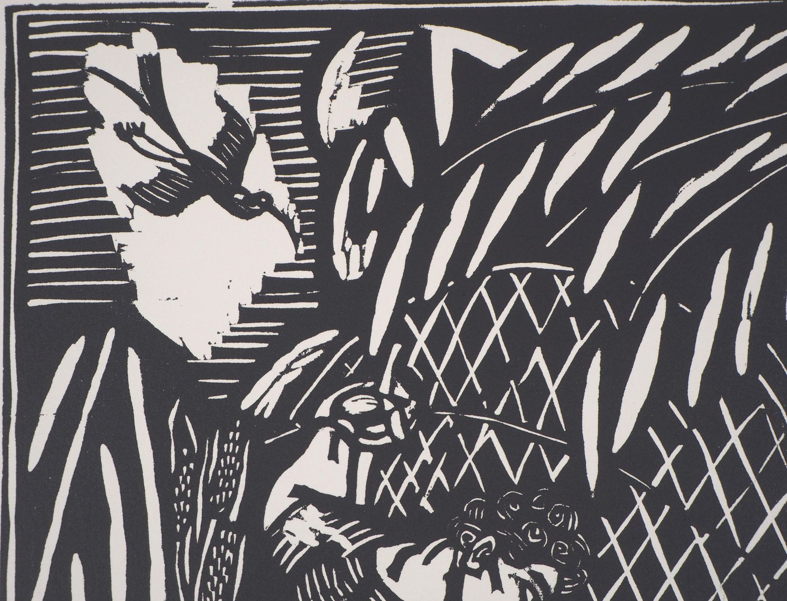 Raoul Dufythe Fisherman (Angling)   Original Woodcut   Signed photo 1280.0
