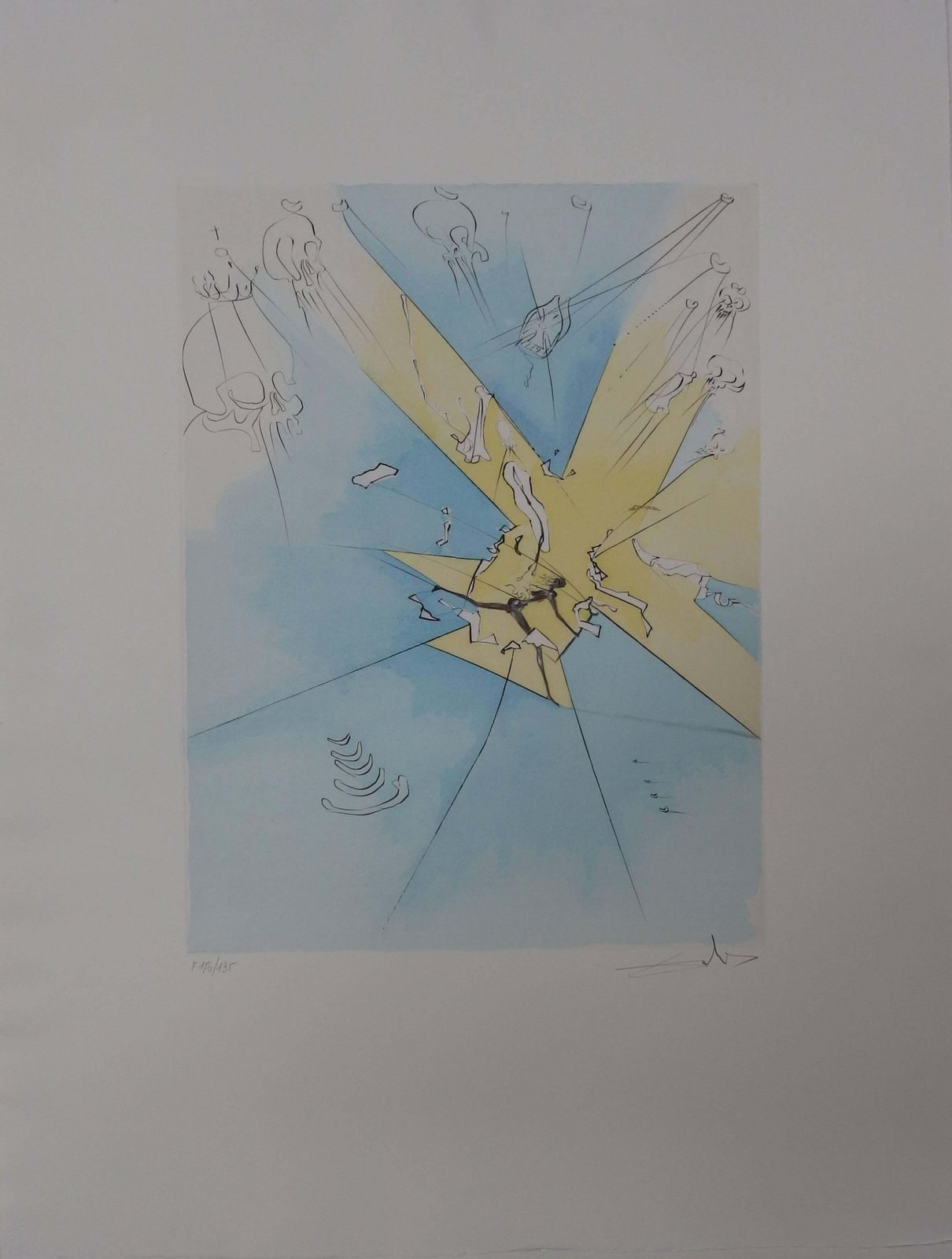 Salvador Dalí­A Shattering Entrance Upon The American Stage   Orignal Etching   Signed   19741974
