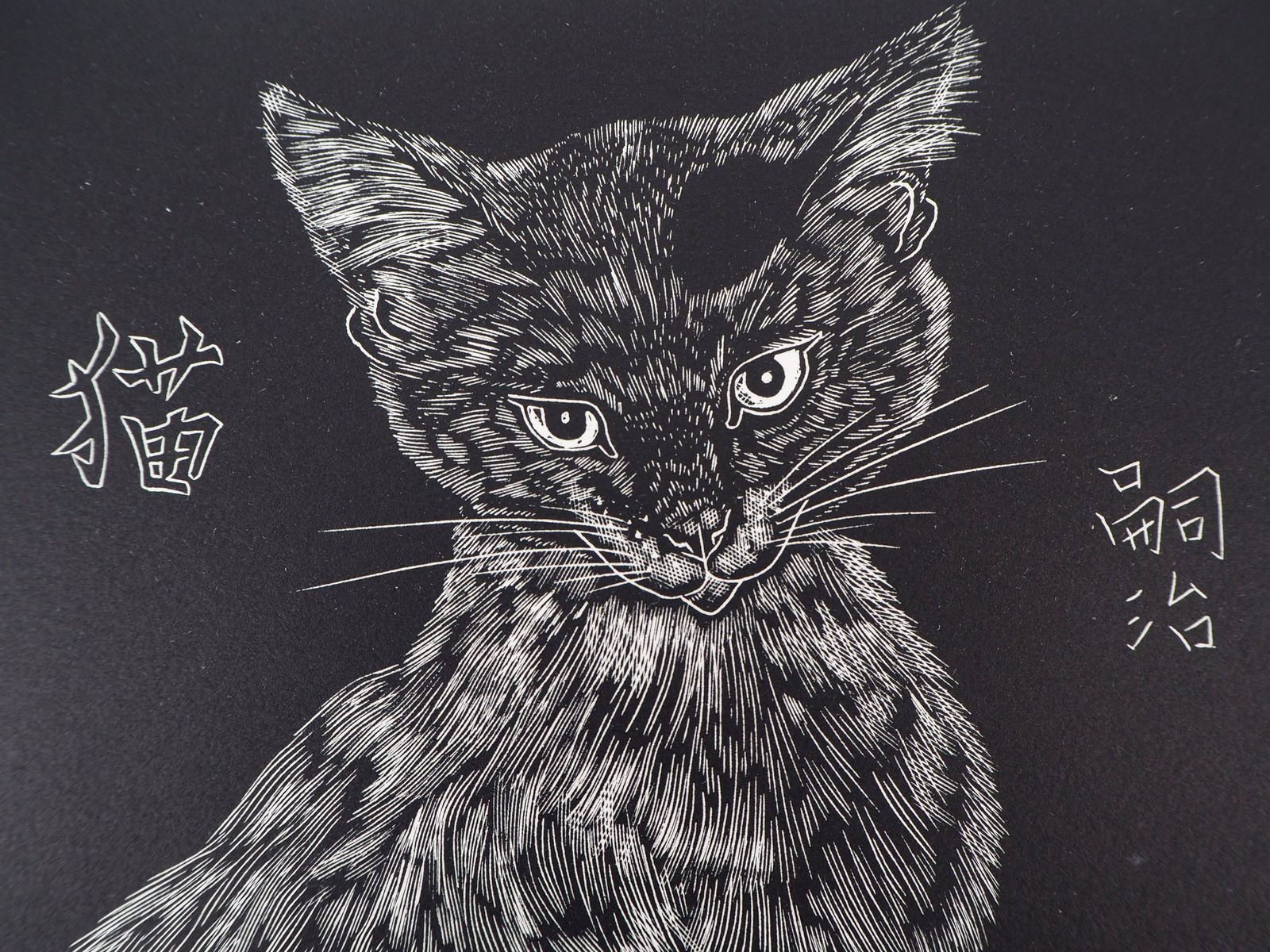 Léonard Tsuguharu Foujitacat   Original Woodcut, Handsigned And Numbered /160   Buisson #27 031927 photo buy
