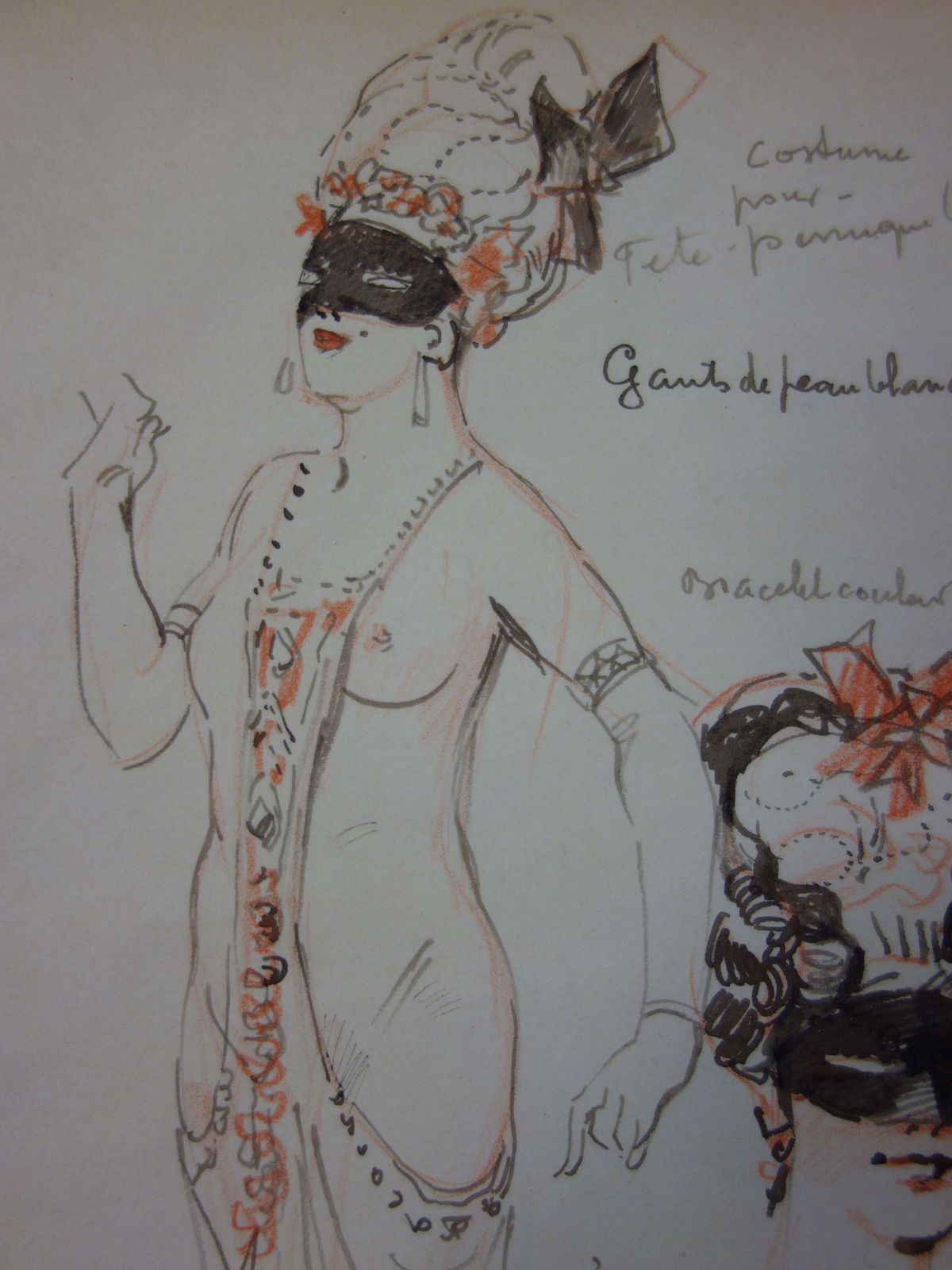 Georges Conradlibertine Carnaval In Venice   Ink Drawing   Circa 1916 photo Art
